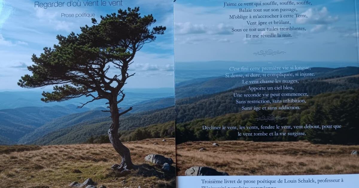 Publication. Knowing how to observe the wind, in poetic mode: a new collection by Louis Schalck