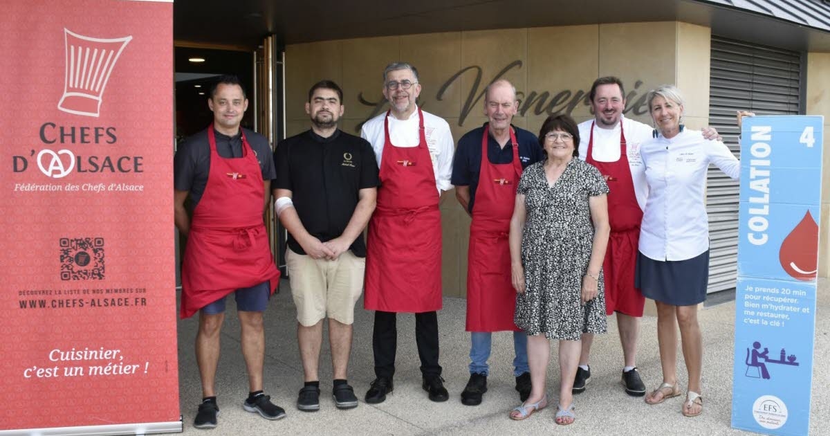 Blood donation. Gourmet collection in Wettolsheim