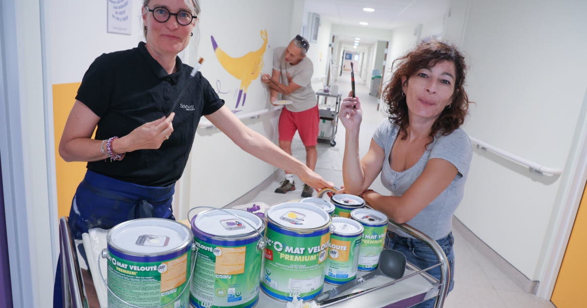 Mulhouse. Coelhos, pintinhos e filhotes de canguru: o festival de Ramdam ganha destaque nas paredes da maternidade.
