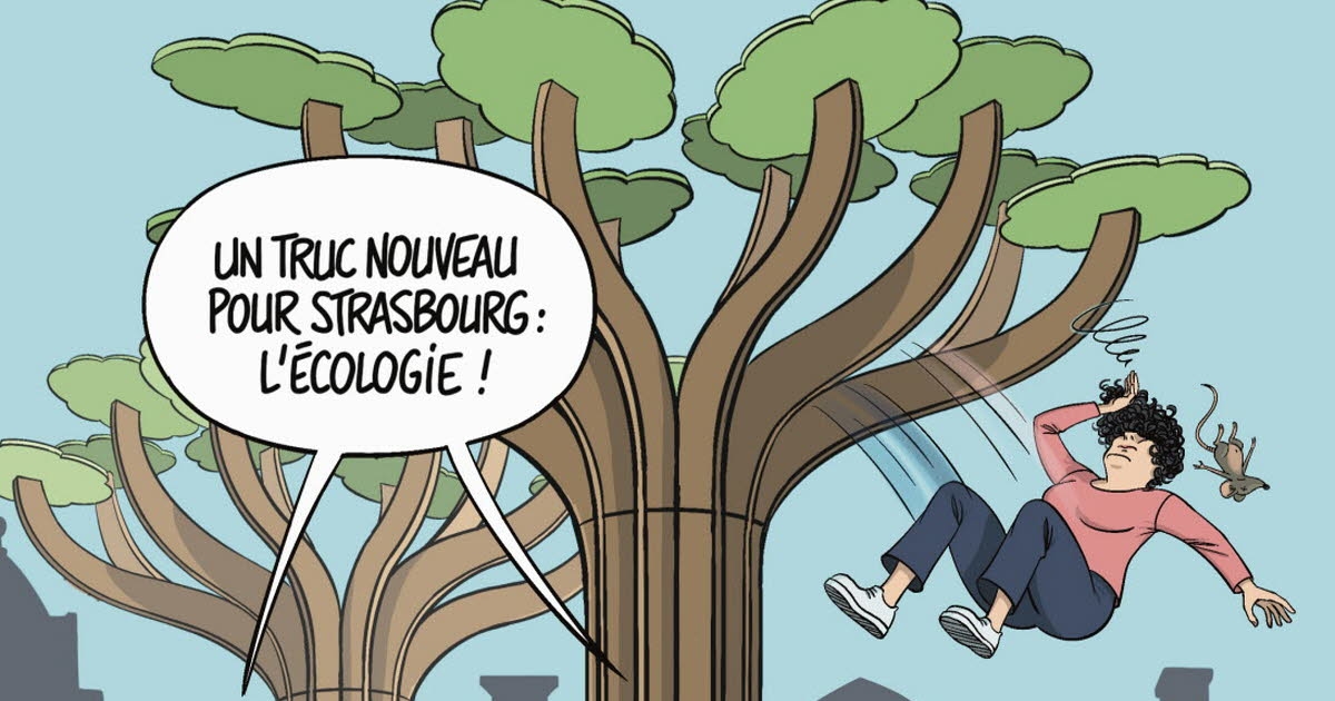 Strasburgo. Vignetta della settimana di Yannick Lefrançois: Conciliare città ed ecologia?