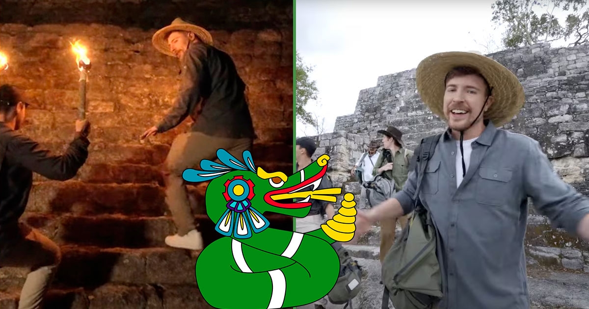 M. Beast affirme avoir demandé la permission aux dieux mayas avant de gravir les pyramides.