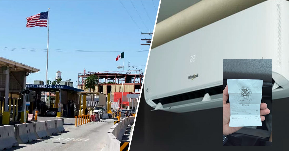 Gringo compró aire acondicionado en México y al volver le cobraron 145% de arancel