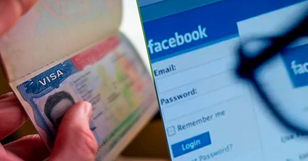 O Consulado Americano também analisará contas falsas do Facebook de pessoas que buscam vistos.