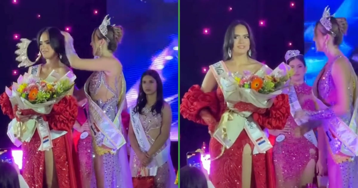 Your smile is gone: Beauty queen throws crown at contestant because she was "making fun of her"
