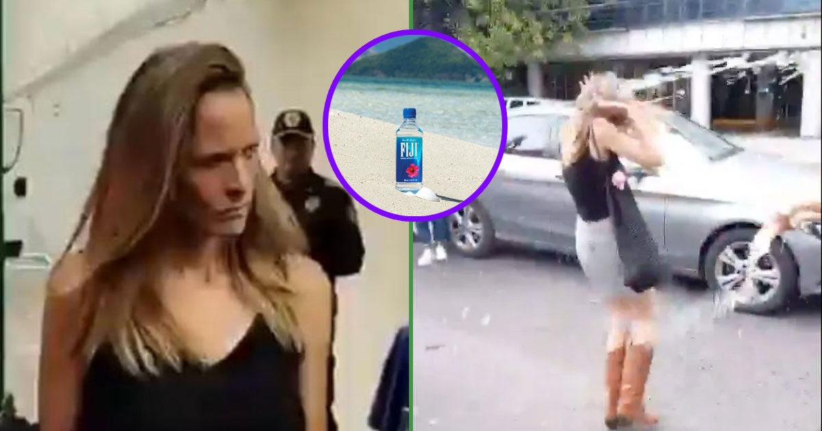 Irkçı Kadın, bir dahaki sefere kendisine su atılacak kişinin Evian ya da Fiji olmasını istiyor.