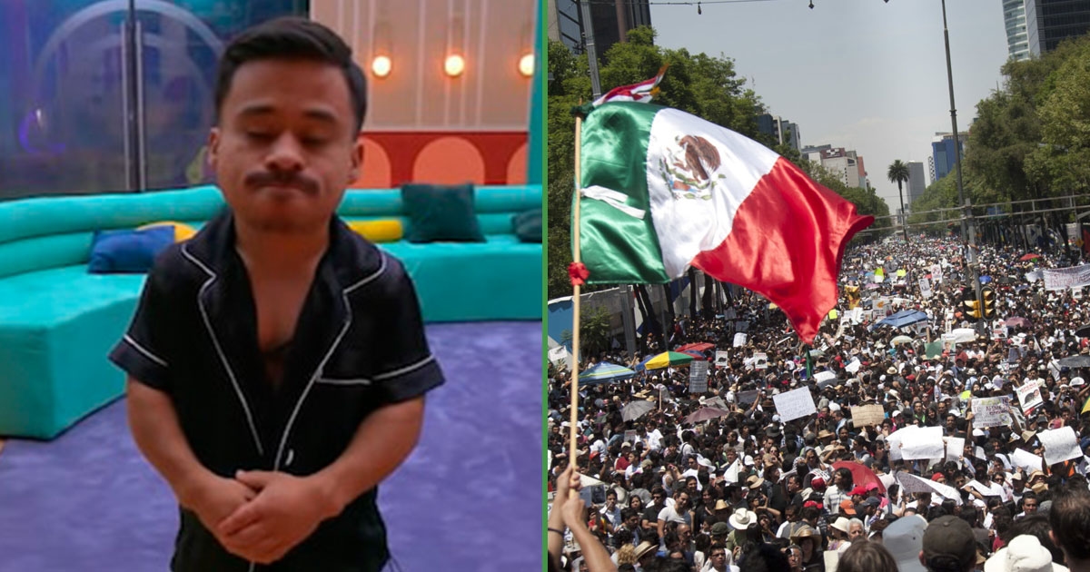 Abelito begins demonstration in Reforma demanding that vote by vote be counted.