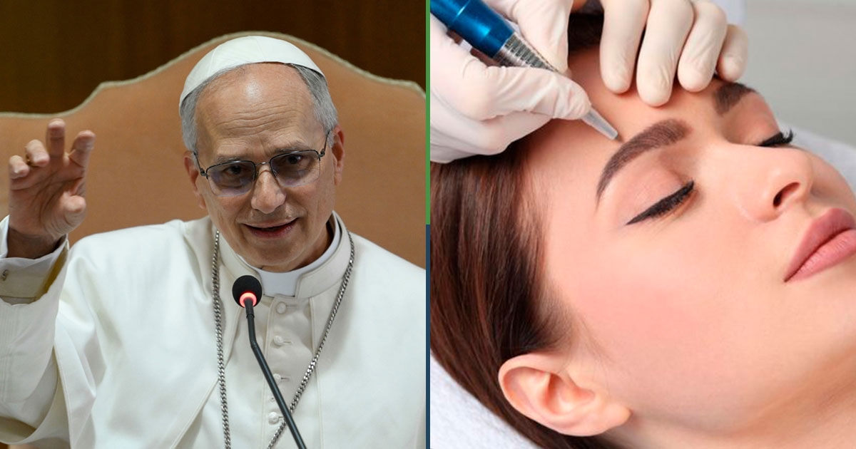 The Vatican confirms that those who tattoo their eyebrows will also go to hell.