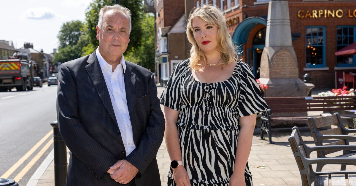 Der Vater und die Tochter, die in ihrer britischen Stadt ein Hotel eröffnet haben, um weitere Migranten aufzunehmen
