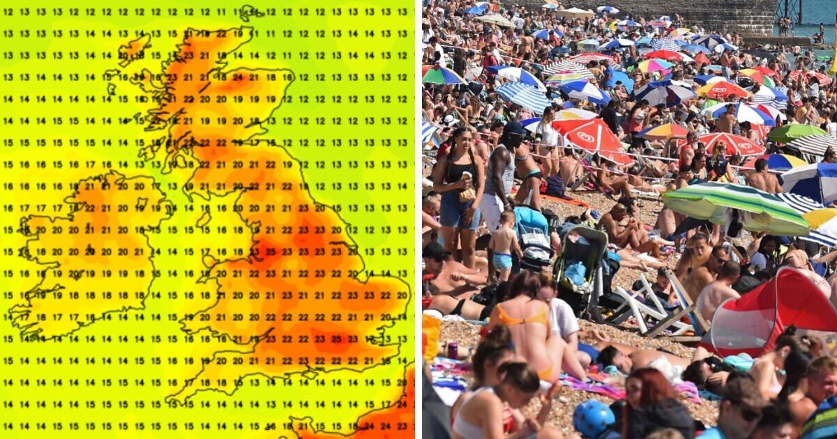 Hot weather maps show 25C 'mini-heatwave' hitting England and Scotland – check your area