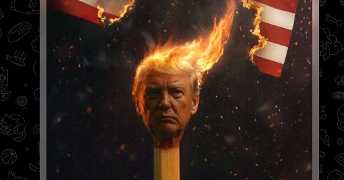 Obraz płonącego Donalda Trumpa, który media irańskie chętnie udostępniły, wywołał oburzenie