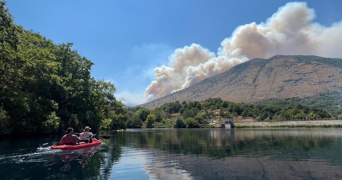 We're travelling around popular European country as wildfire flames tear through hotspot