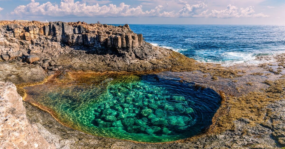 The magical island pool that only appears for two hours and then vanishes