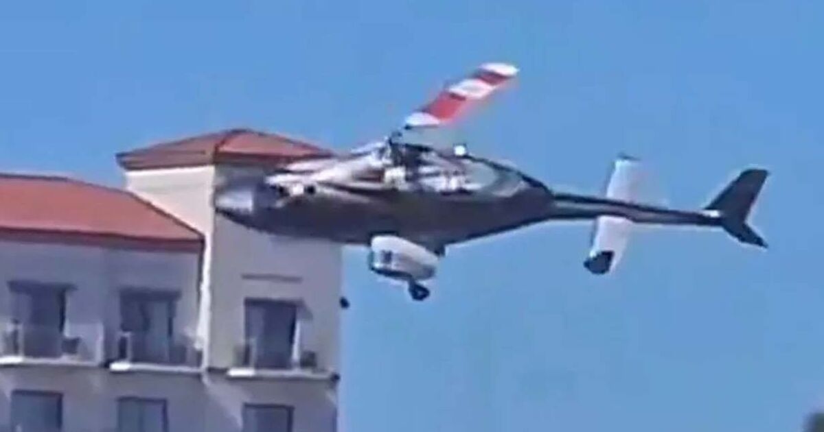 California helicopter crash horror as aircraft spirals out of control onto beach