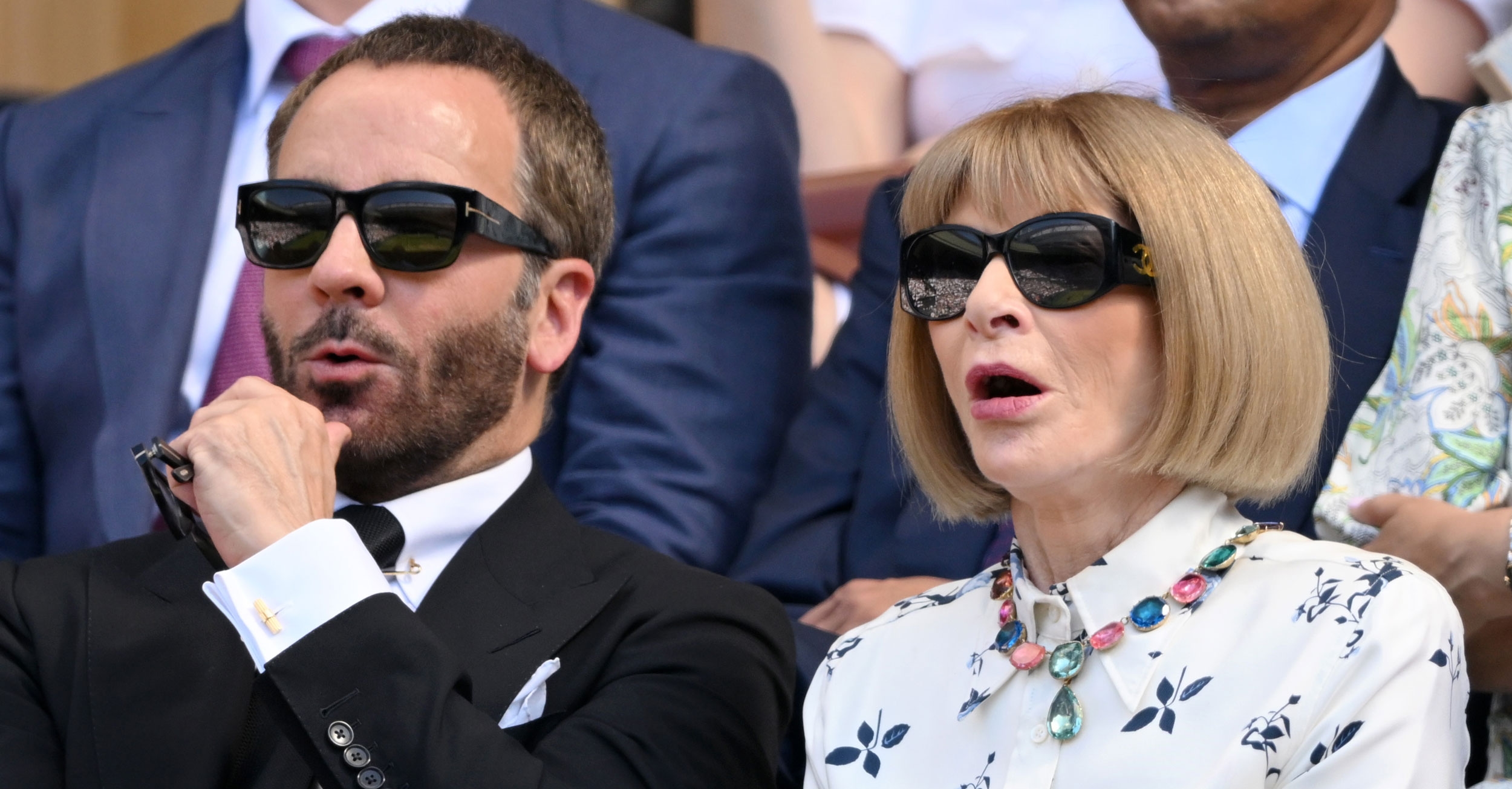 Anna Wintour Just Abandoned Her Signature Uniform for a Surprising Drop-Waist Dress at Wimbledon