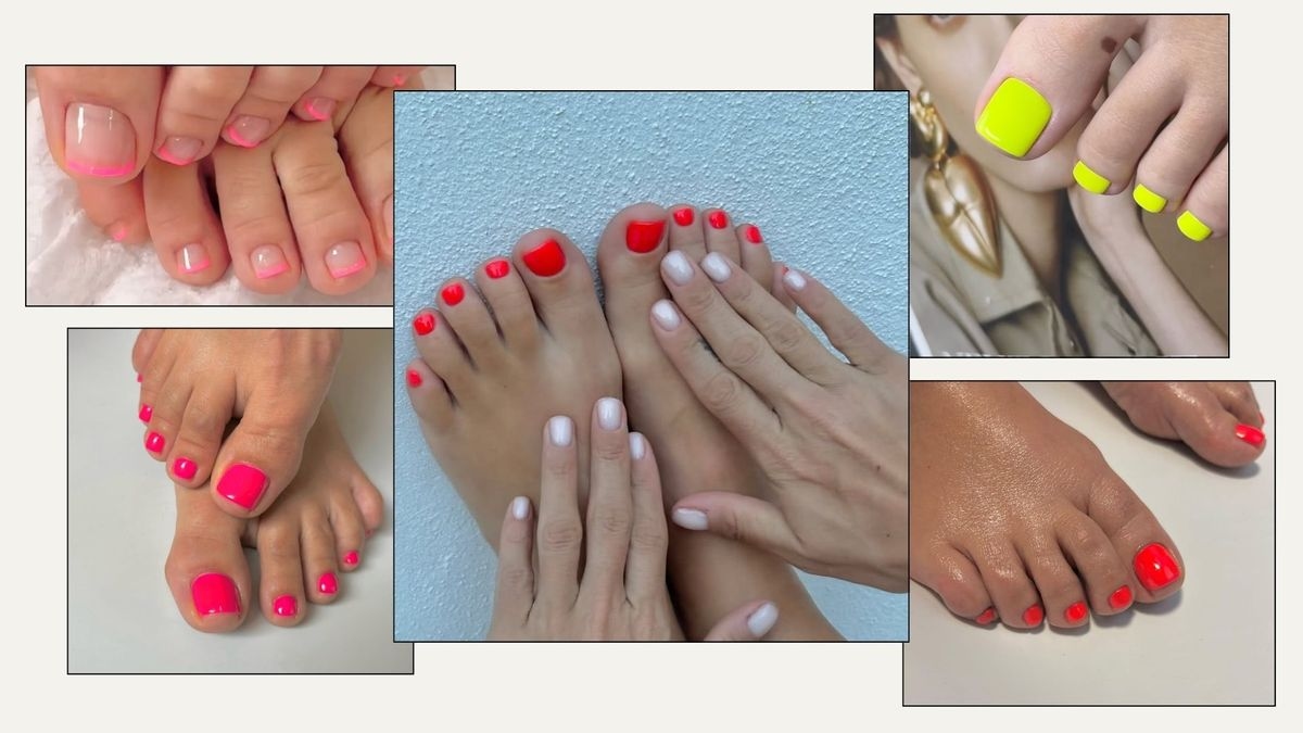 So *This* Is How to Wear Neon Pedicures in an Undeniably Chic Way