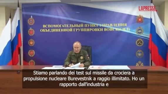 Russia tests a new missile, Putin: "There's nothing like it in the world."