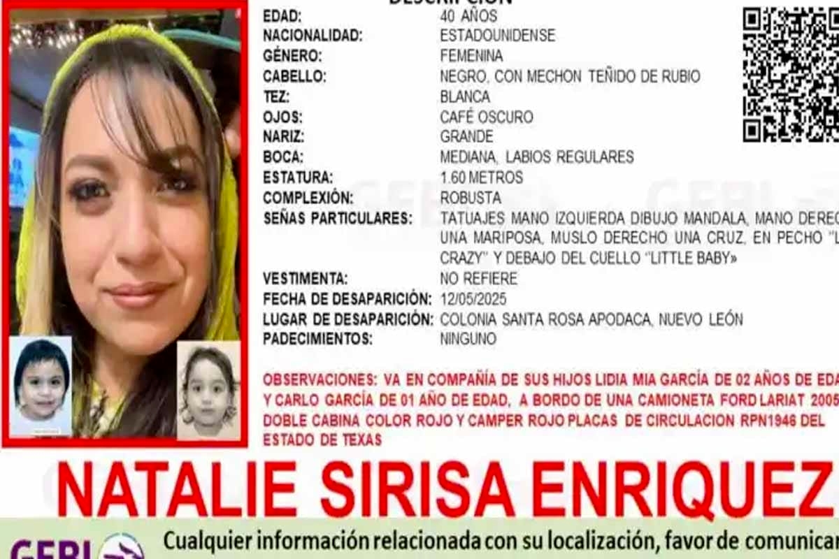 Alert in Nuevo León: American woman disappears with her two children in Apodaca