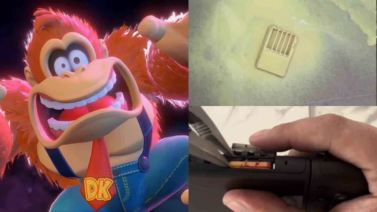 Nostaljiden dolayı Donkey Kong kartuşunu boyayıp Switch 2'sini mahvediyor.