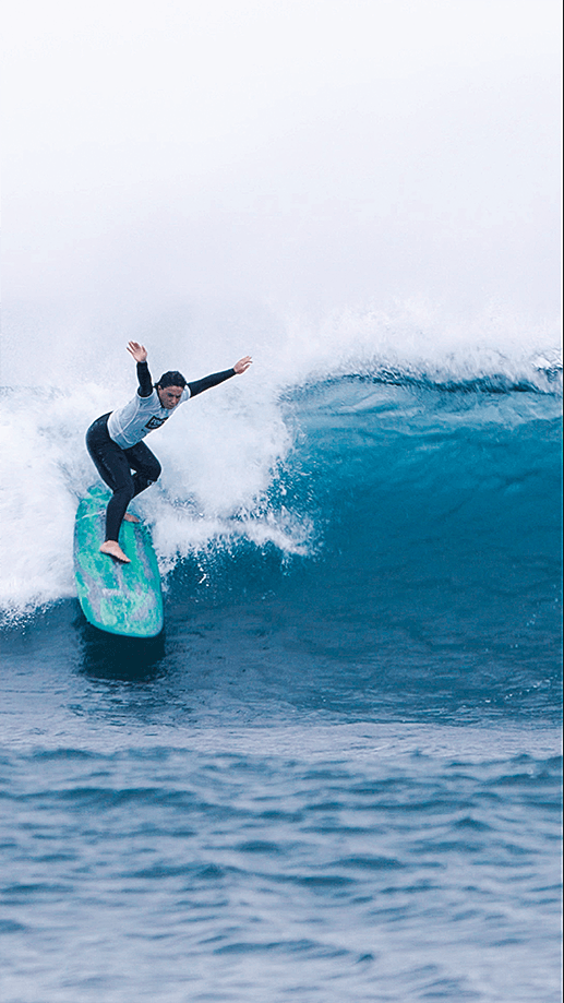 „Gabrielle“ trainierte das Peniche Longboard Fest