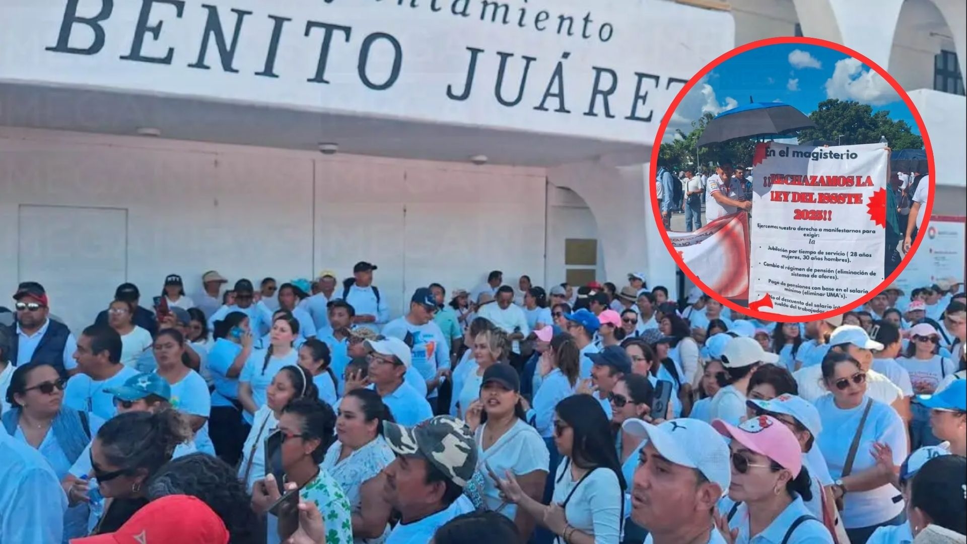 Cancun'da protesto: Quintana Roo öğretmenleri iş bırakma çağrısında bulundu