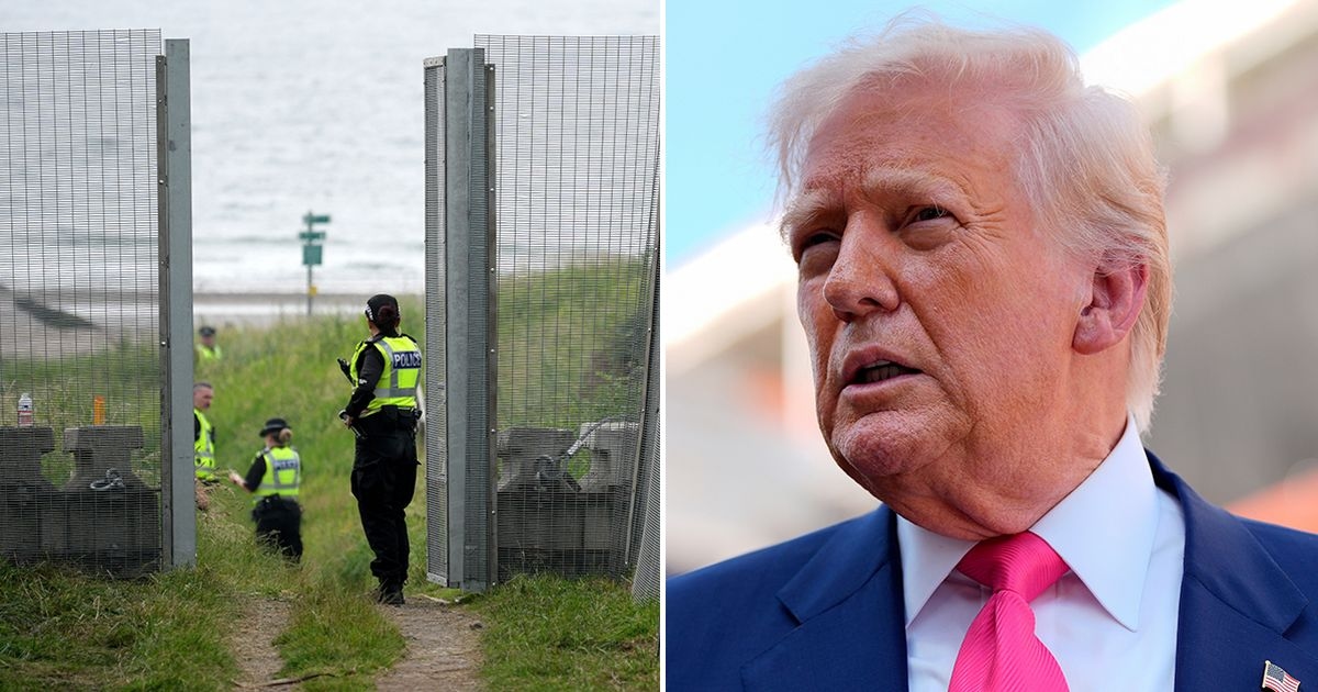 Donald Trump'ın dört günlük ziyareti için İskoçya'daki bir köy kaleye dönüştürüldü