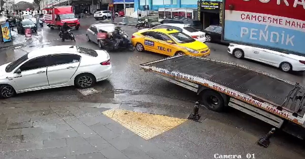 Il a failli percuter le coursier à moto ! Les premières images sont apparues !