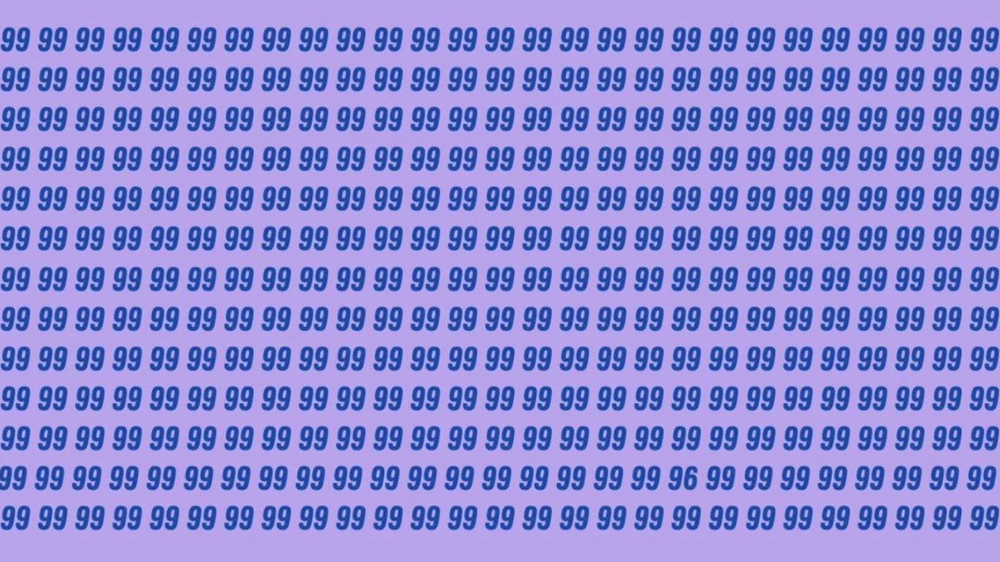 Скрытая картинка: Все видят 99, но только орлиный глаз находит спрятанные 96.