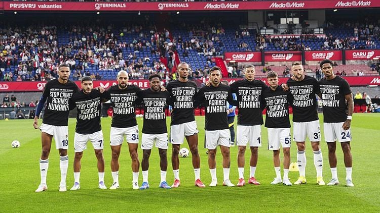 ¡Los jugadores del Fenerbahçe apoyan a Gaza en Holanda!