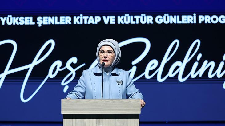 Emine Erdoğan intervino en el programa de la 2ª Jornada del Libro y la Cultura de Şule Yüksel Şenler