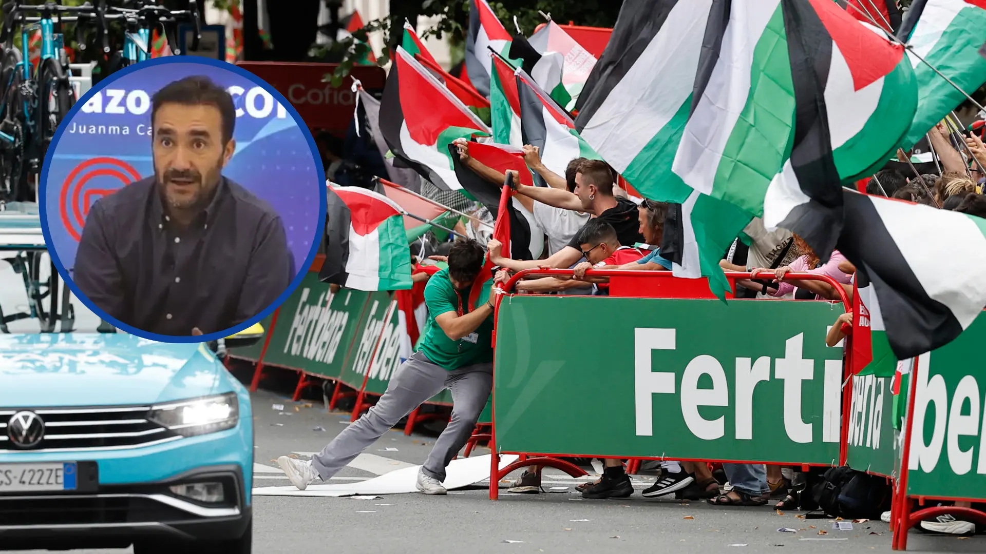 Juanma Castaño nach den Protesten bei der Vuelta: „Einige Leute mit der palästinensischen Flagge feierten den Mord an der Guardia Civil …“