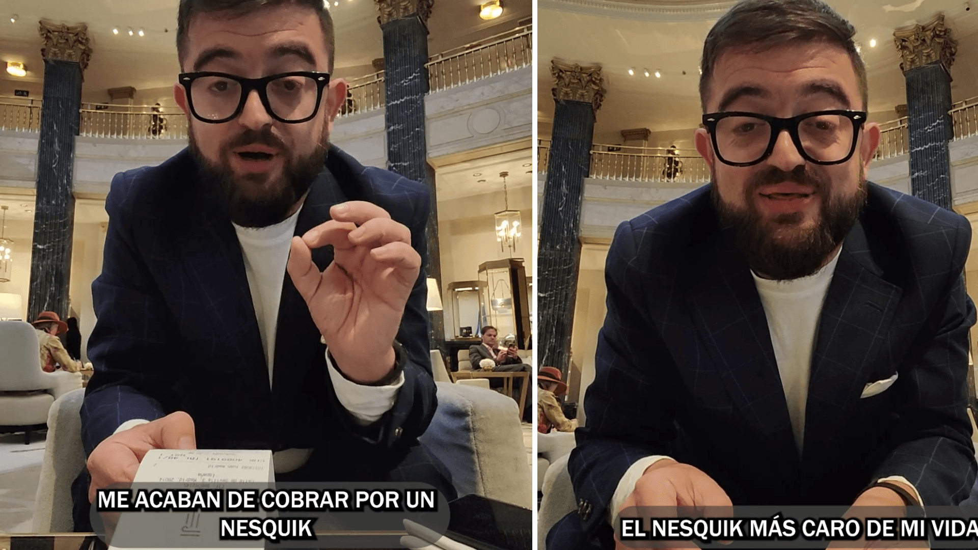 Desayuna en la cafetería más cara de Madrid y no puede dar crédito con lo que le cobran por un Nesquik