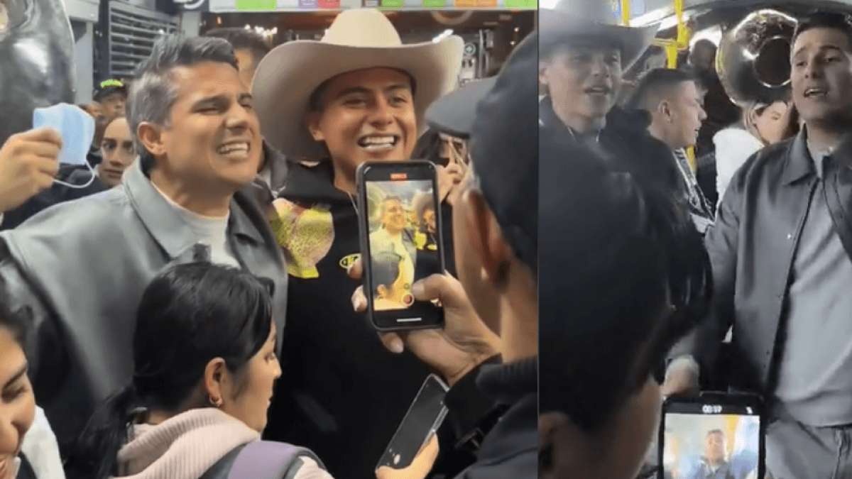 Pipe Bueno and Nico Hernández surprised users in TransMilenio with a concert