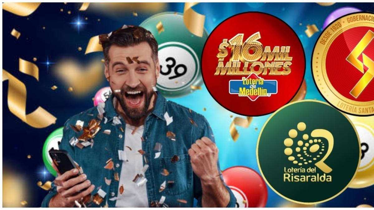 Resultados de la Lotería de Medellín, Lotería de Santander y Lotería de Risaralda del último sorteo del 16 de mayo