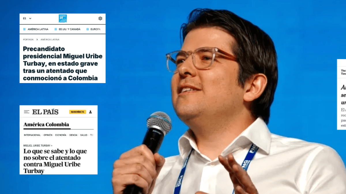 Como a mídia internacional está relatando o ataque ao senador Miguel Uribe Turbay?