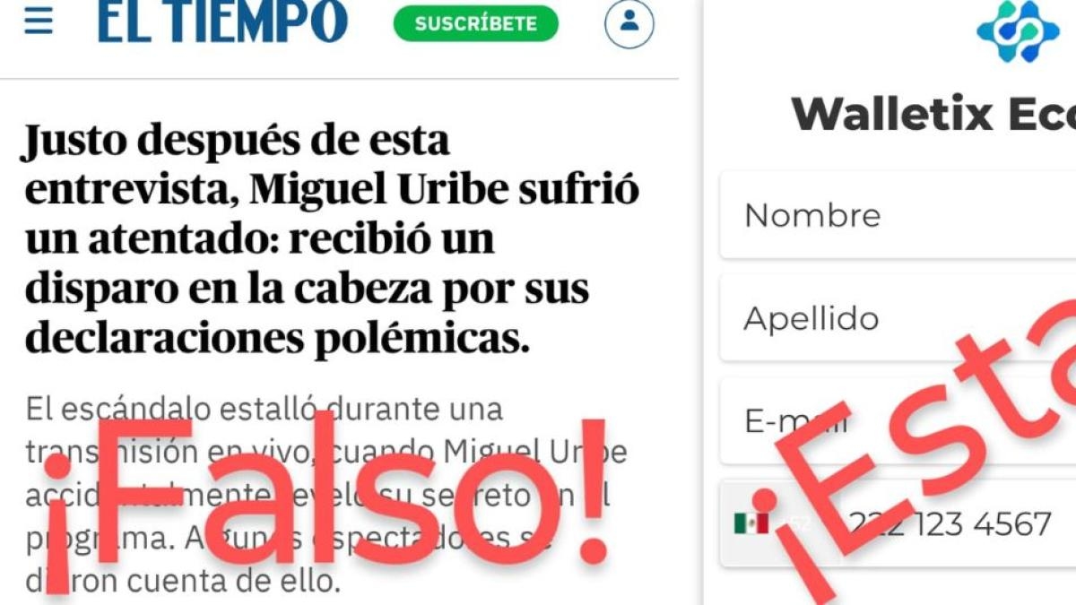Walletix Ecológico, um golpe na Colômbia que permite que X use a imagem de Miguel Uribe e ataque para roubar