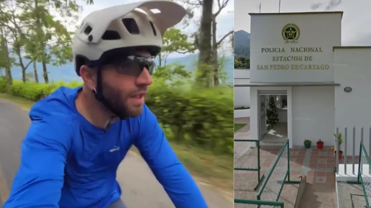 Un turista spagnolo è arrivato in Colombia in bicicletta e ha dovuto dormire in una stazione di polizia: "Non avevamo un posto dove riposare".