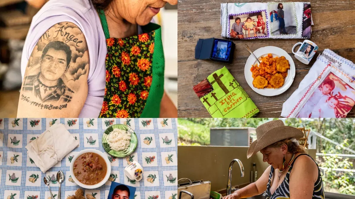 Mães de falsos positivos da Colômbia fazem parte do livro 'Para El Alma', um livro de receitas que reúne o sabor e a memória de um país.