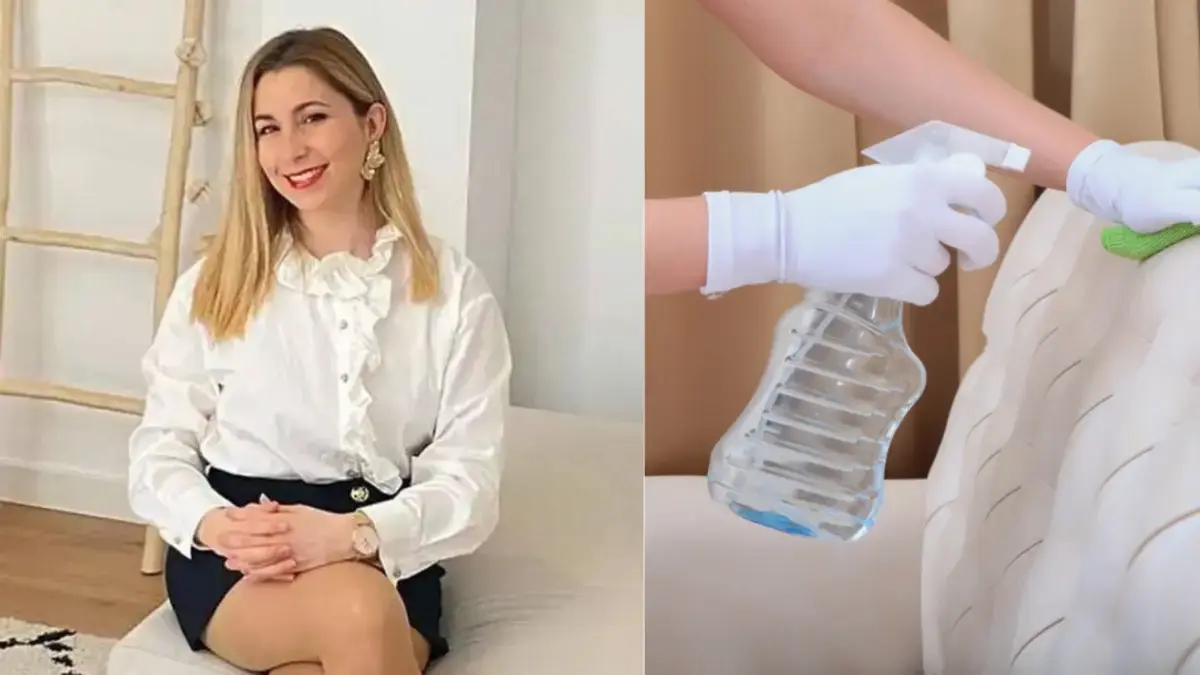 Alicia Martínez, experta en limpieza, revela el truco poco conocido para limpiar el sofá: 'Envuelve el trapo en la tapa de la olla'