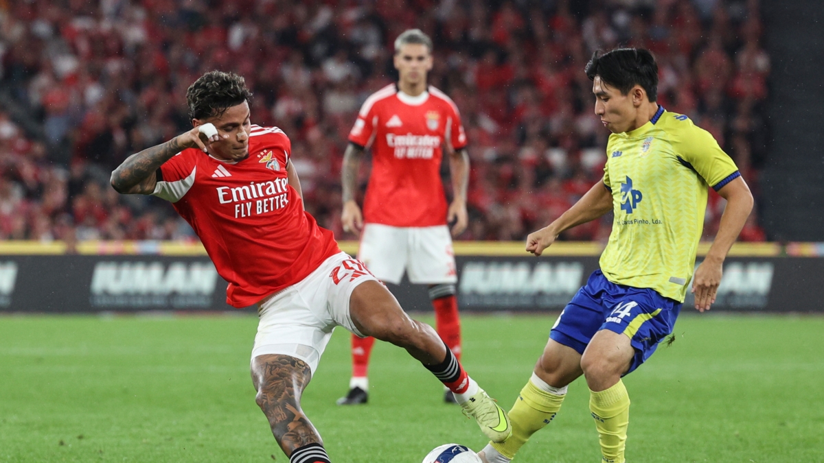 Richard Ríos respira aliviado em Portugal com uma assistência espetacular na vitória do Benfica: vídeo