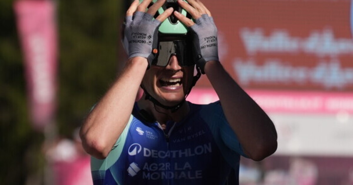 Giro d'Italia: Joy and tears of Nicolas Prodhomme in Champoluc