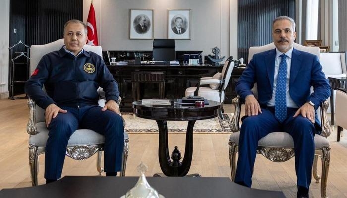 O Ministro Yerlikaya visitou o Ministro Fidan