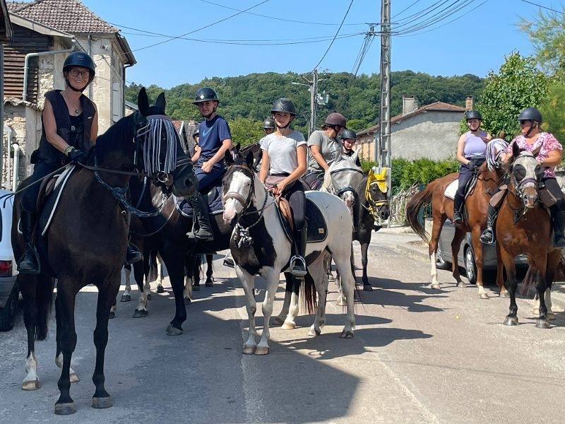 Linda caminhada com o centro equestre