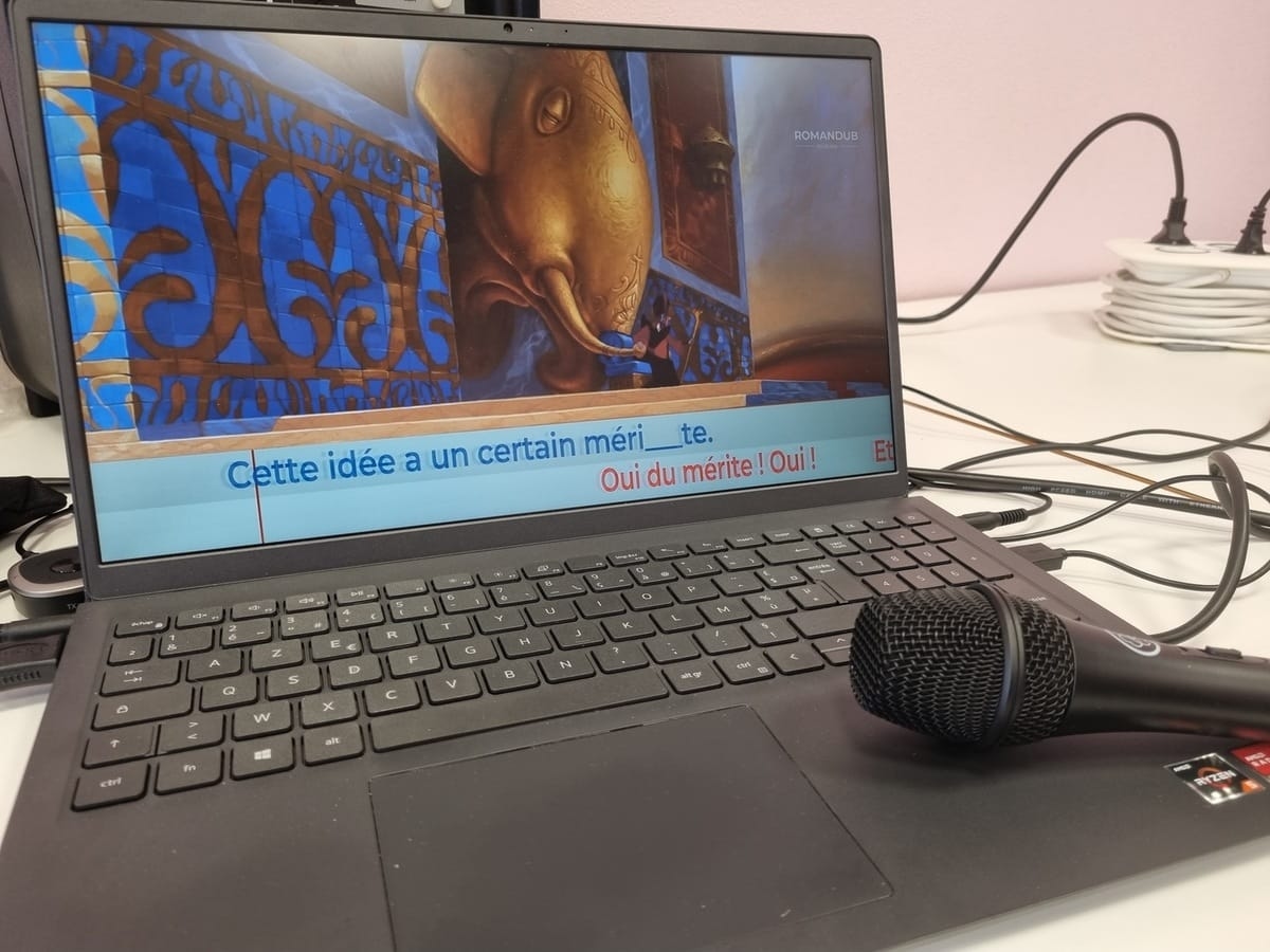 Дубляж или игра с выбором варианта ответа и саундтреком