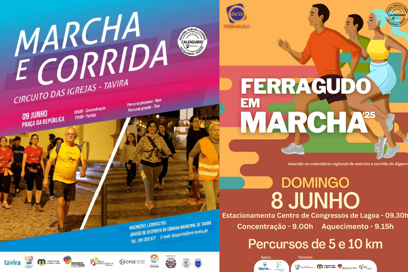 Marcha e Corrida do Algarve com jornada dupla em Lagoa e Tavira