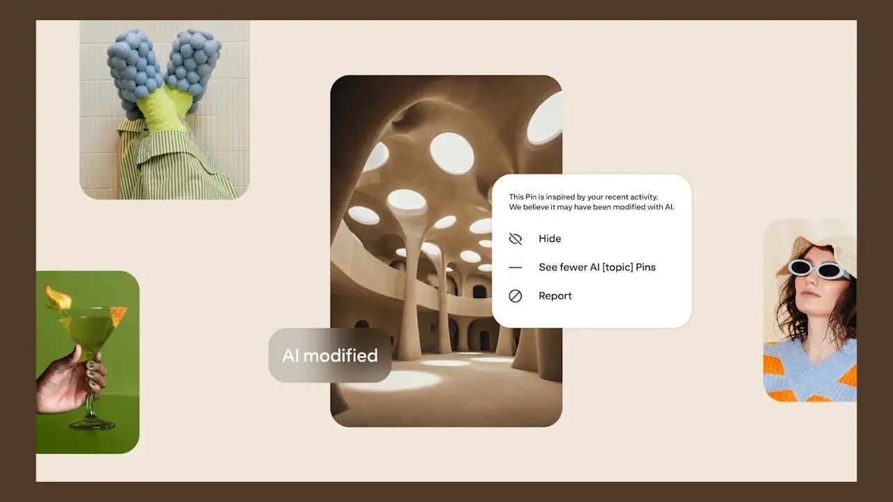 Pinterest lancia a livello globale le etichette Gen AI per una maggiore trasparenza