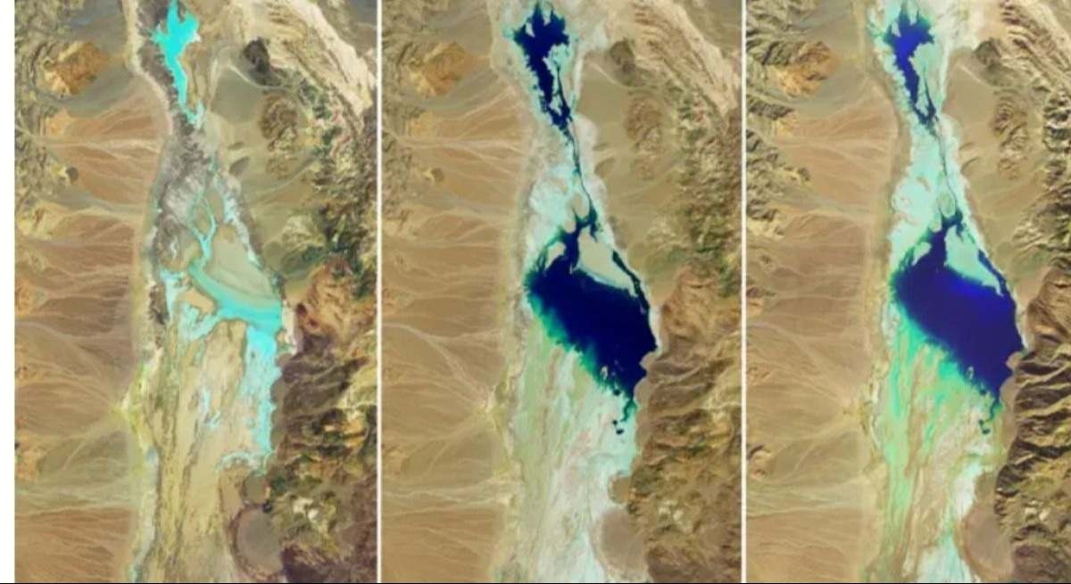 Die Warnung der NASA zu den Geschehnissen in den USA: „In der Wüste des Death Valley ist ein See entstanden.“
