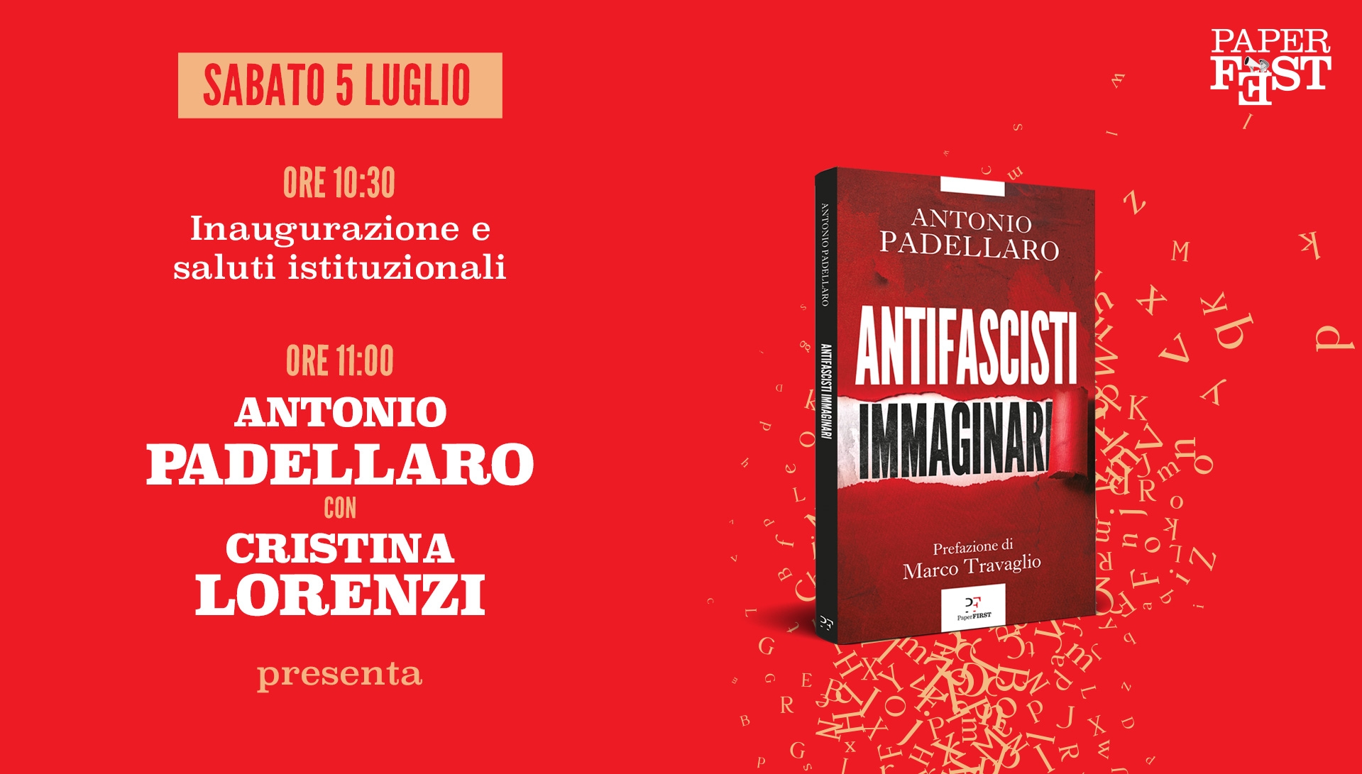 Paper Fest, books in the square. Live from Carrara Antonio Padellaro presents “Imaginary Antifascists”