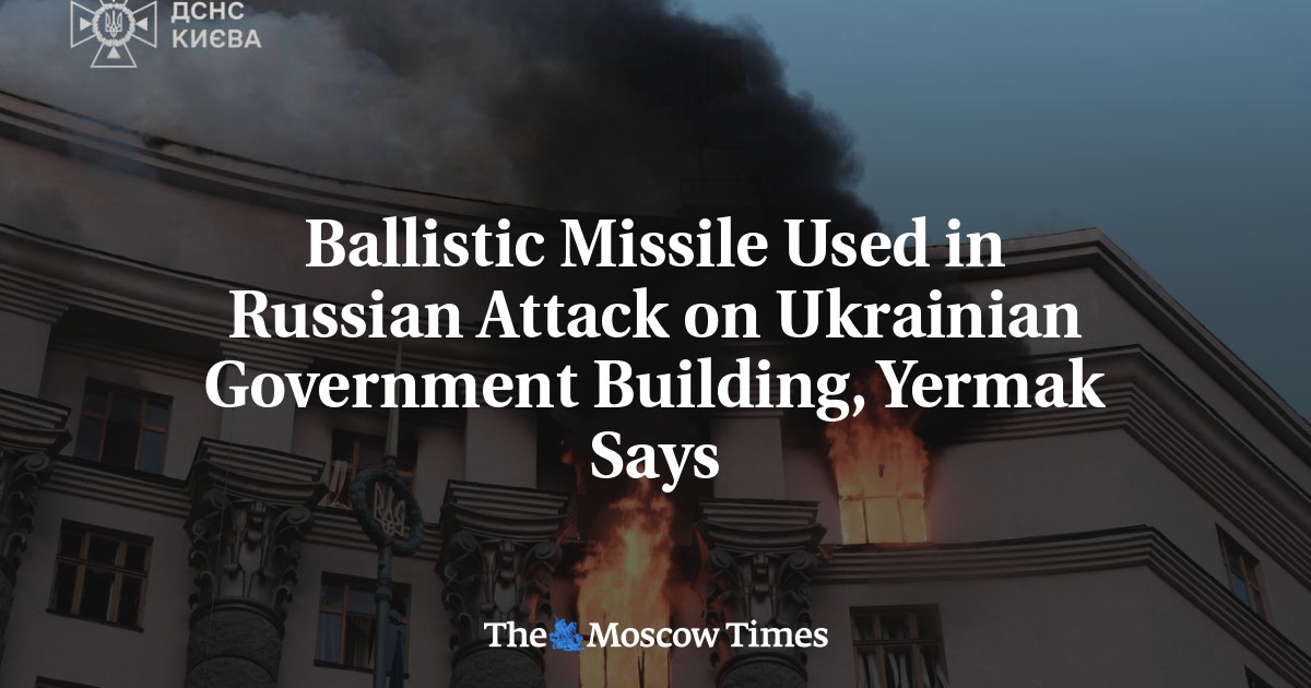 Missile balistico utilizzato nell'attacco russo al palazzo del governo di Kiev - Ufficiale