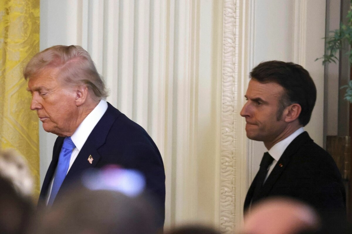 Macron bezoekt Trump: “Bereik zo snel mogelijk een staakt-het-vuren”