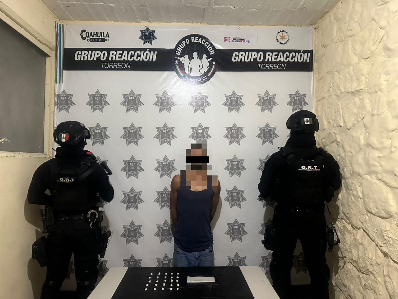 GRT verhaftet drei Personen wegen Drogenbesitzes in verschiedenen Vierteln von Torreón.
